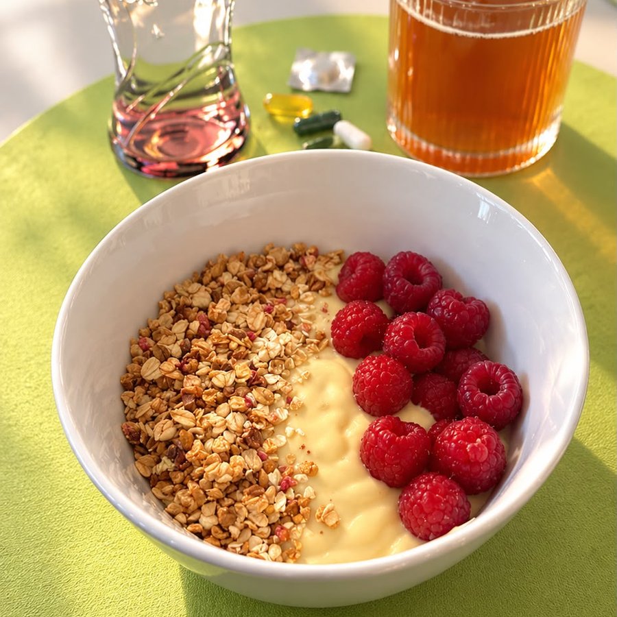 Bowl lamponi e cereali