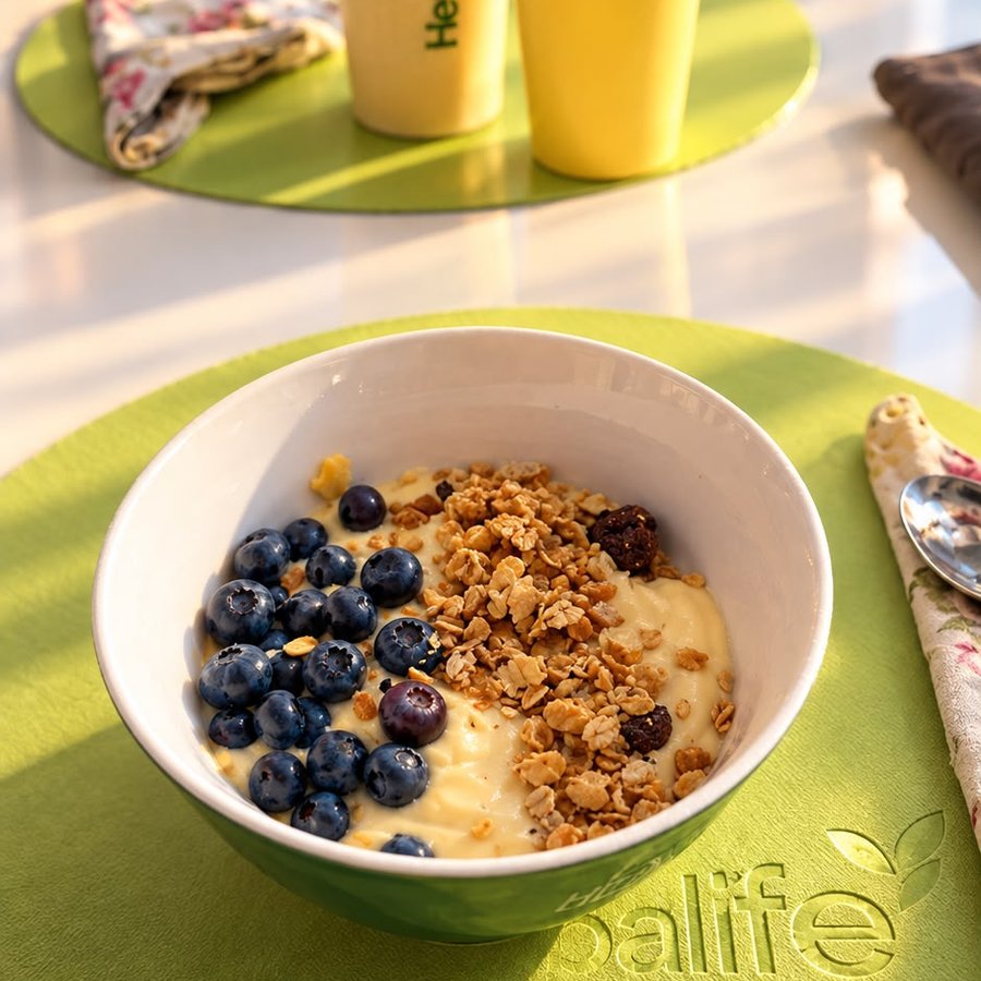Bowl mirtilli e cereali